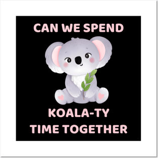 Animal Pun Koala-ty Time Posters and Art